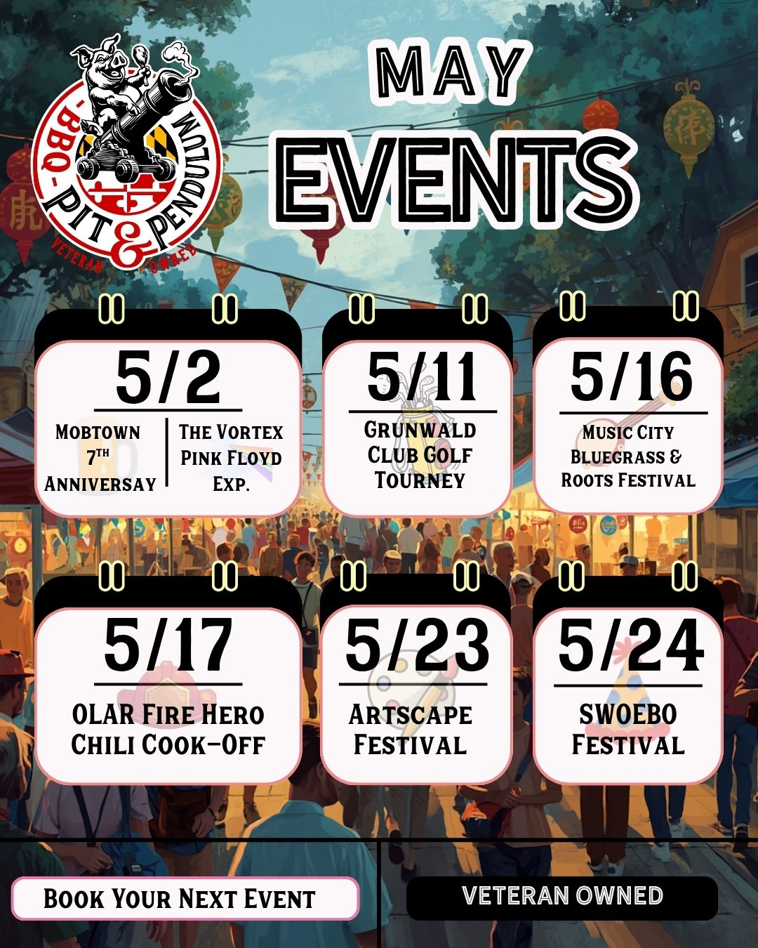 May events Calendar